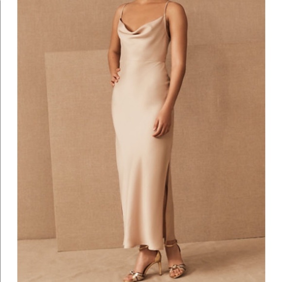 BHLDN Dresses & Skirts - BHLDN satin midi dress